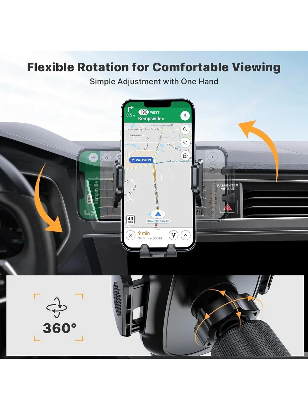Miracase Phone Holders for Your Car with Metal Hook Clip Air Vent Cell Phone St